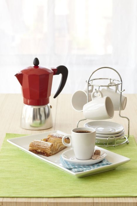 IMUSA USA Aluminum 3-Cup Coffeemaker, Red N4