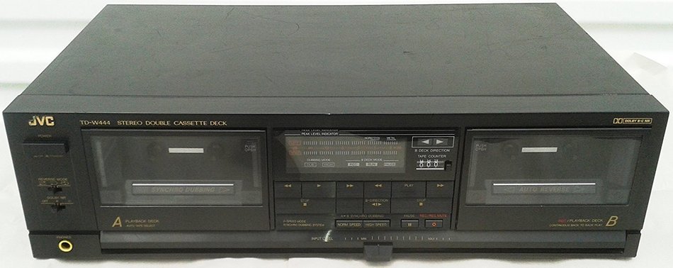 JVC TD-W444 Recordable Stereo Double Cassette Tape Deck Complete with Audio Vido Cables and Digital PDF Service... N6