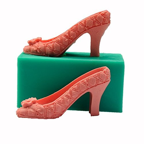 Bluelover 3D Silicone High Heel Mold Fondant Cake Lady Shoe Mold N4