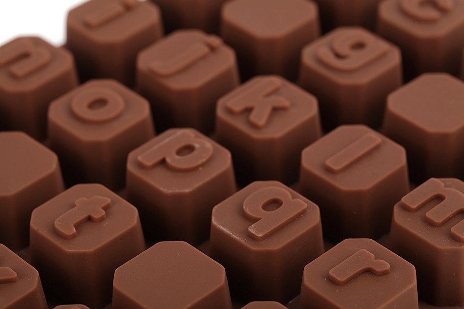 Home Value Candy Mold - Silicone Chocolate Mold - Lower Case Letters, (CHOCMOLDC1310) N5