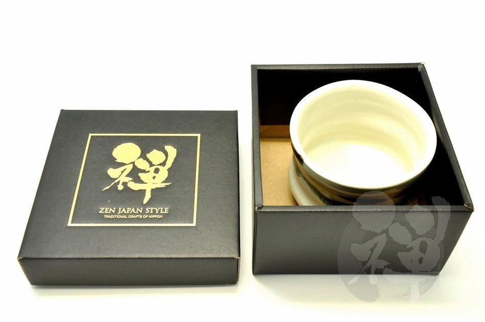 Japanese Mino Yaki ware Matcha Bowl Green Tea 10.5 / 10.5 / 7.8cm (4.1 / 4.1 / 3inch)[7313] N4