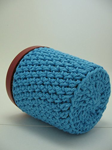 Handmade Crochet Ice Cream Pint Cozy in Bright Blue N3