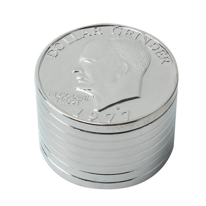 Tobacco Smoke Metal Manual Crusher Grinder Dollar Coin Pattern N3