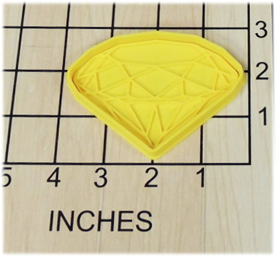 Wedding Engagement Diamond shape Fondant Cookie Cutter and Stamp #1338 N2