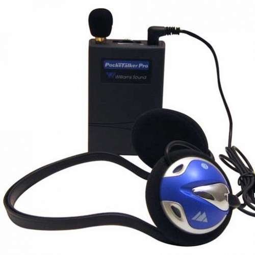 Pocketalker Pro Personal Sound Amplifier with Deluxe Behind-the-Head Headphone H26