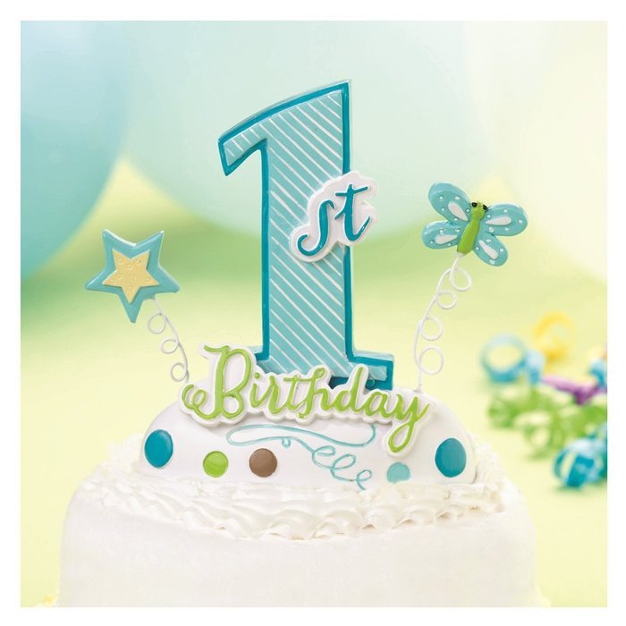Lillian Rose 1st Birthday Keepsake Cake Top, Pink, 3.5" x 4.5" N2