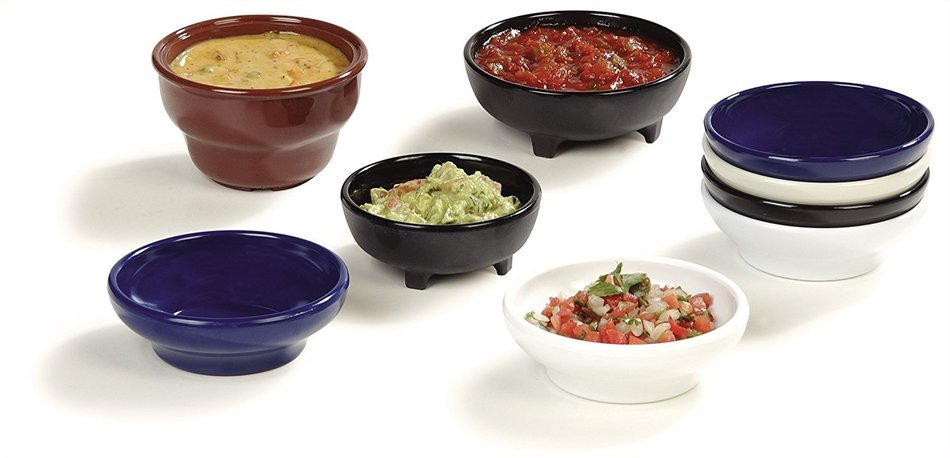 Carlisle 455328 Melamine Deep Salsa Bowl, 8-oz. Capacity, 2.37" Height x 4.12" Lip Diameter , Lennox Brown (Case... N7