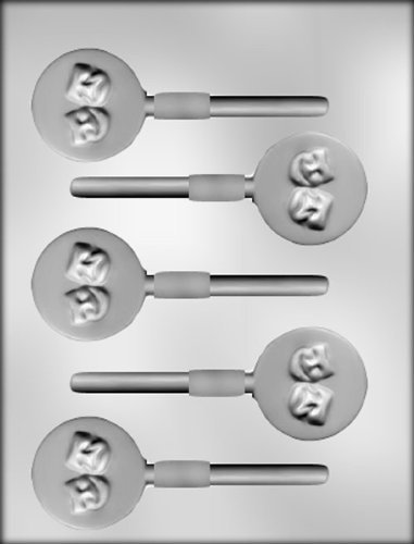 CK Products 2-Inch Comedy & Tragedy Sucker Chocolate Mold