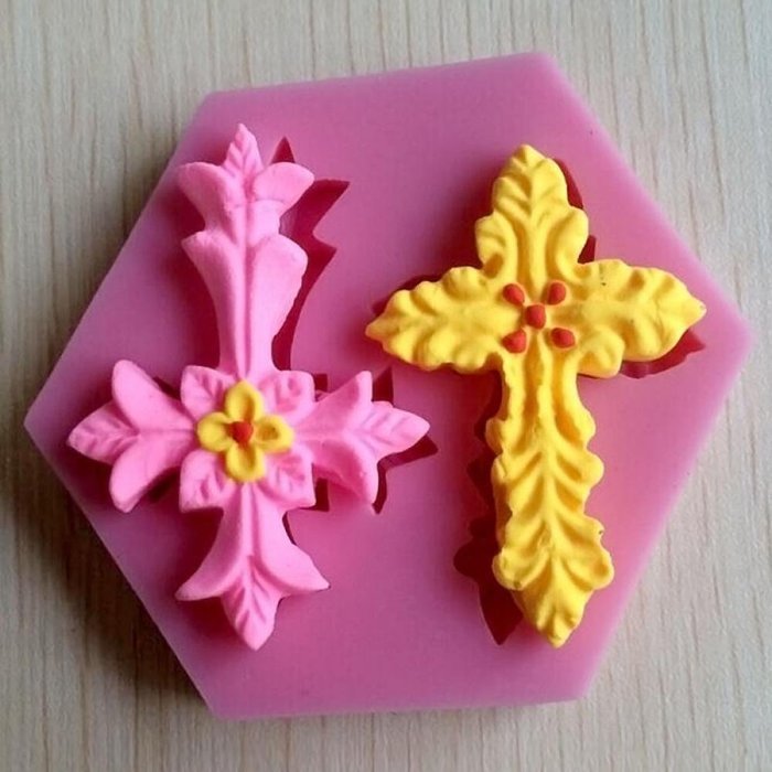 TXIN Fashion Useful Cross Shape Silicone Fondant Cake Decorating Chocolate Mold N5