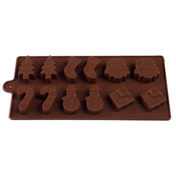 HDE Christmas Holiday Party Novelty Silicone Jello Chocolate Mold Ice Cube Tray N3