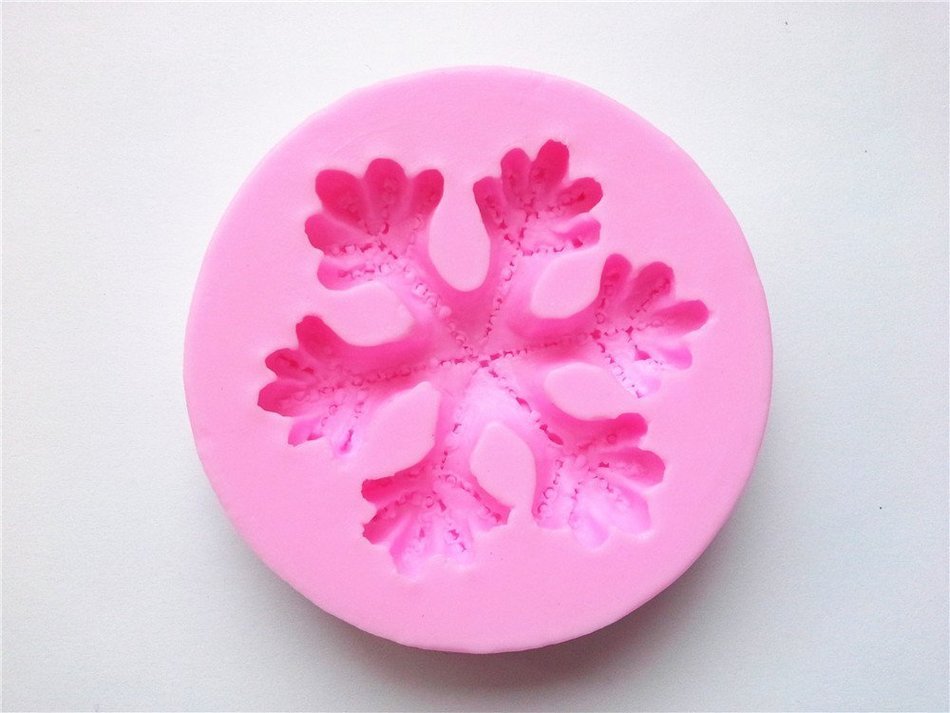 Wocuz W0160 Big Snowflake Silicone Shape Fondant 3d Molds Chocolate DIY Decorating Mold N2