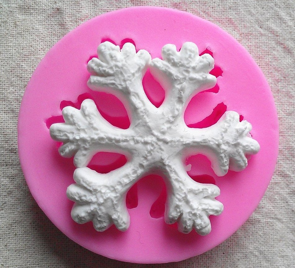 Wocuz W0160 Big Snowflake Silicone Shape Fondant 3d Molds Chocolate DIY ...