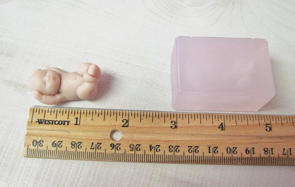 Silicone Mold for Baby "Ollie" Soft Silicone Mold Handmade Supply N4