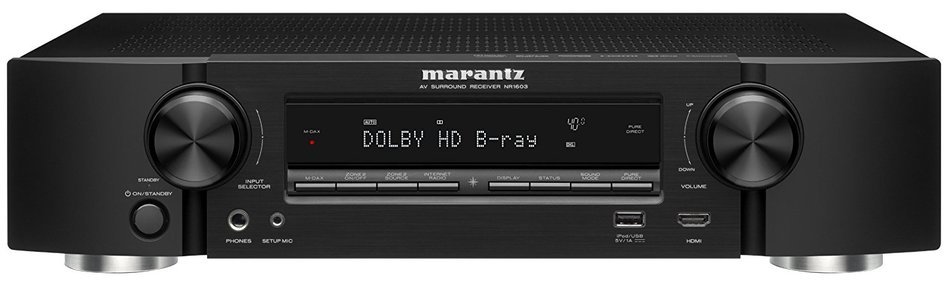 Marantz NR1603 Slim Line 7.1 Channel 3D Pass Through Networking Home Theater Receiver with AirPlay (Black) (Discontinued... N5