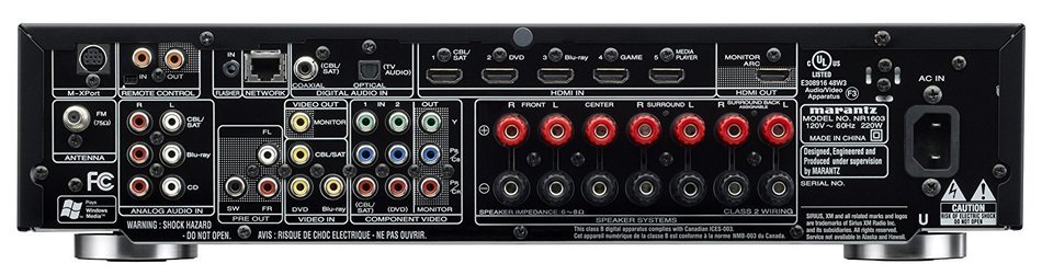 Marantz NR1603 Slim Line 7.1 Channel 3D Pass Through Networking Home Theater Receiver with AirPlay (Black) (Discontinued... N6
