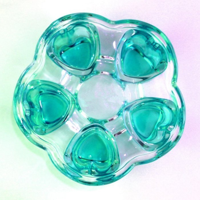 Aamina Crystal Teapot Heating Base Glass Teapot Warmer In Heart Shape Heat Resistant for Heating Tea or Beverages... N19
