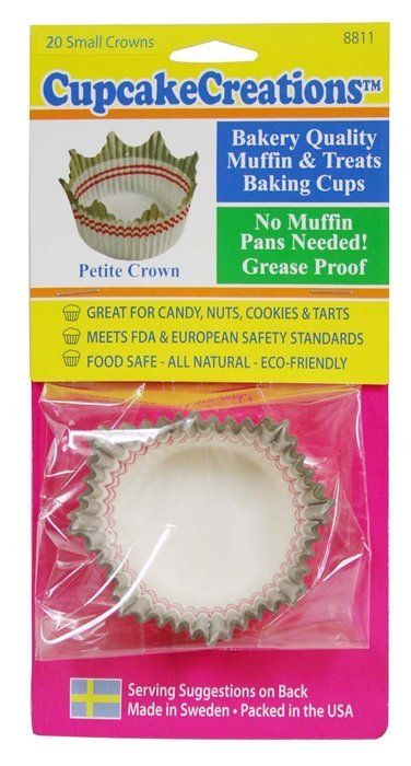 Cupcake Creations 20 Count Petite Crown Muffin, Candy & Nut Cups