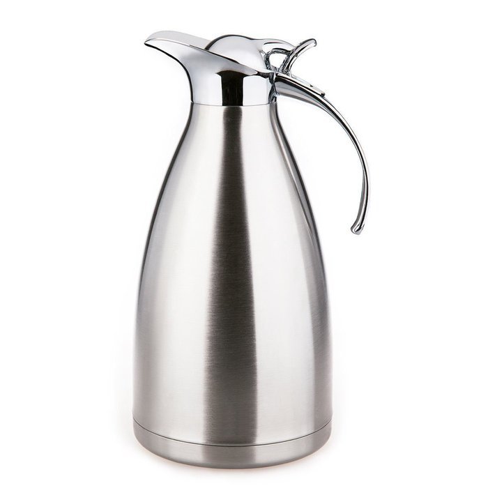 Hiware 68 Oz Stainless Steel Thermal Coffee Carafe, Double Walled Vacuum Insulated Carafe with Press Button Top... N3