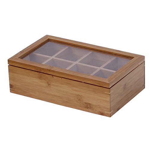 Oceanstar Bamboo Tea Box Made From 100-Percent Bamboo. N3