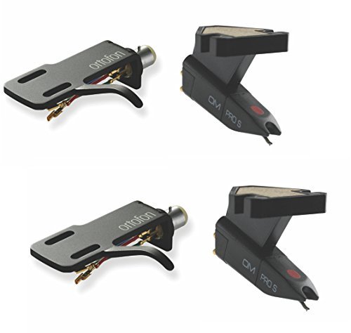 Ortofon 2 PRO S OM + 2 Black Headshells + Ortofon DJ T-shirt