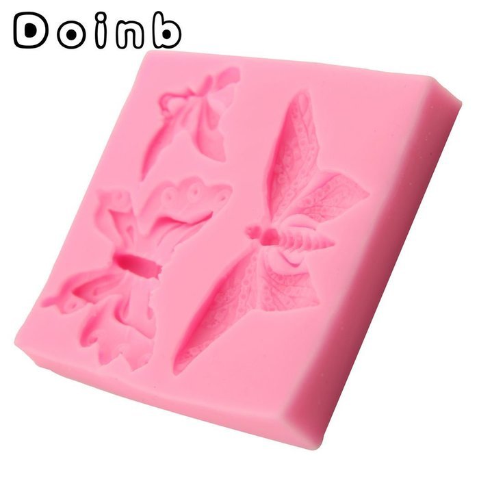 Doinb Jewel Butterfly Knot Bowknot Fondant Silicone Molds Outer Size 9.5x6x1.5CM GJM-1773 FDA N25