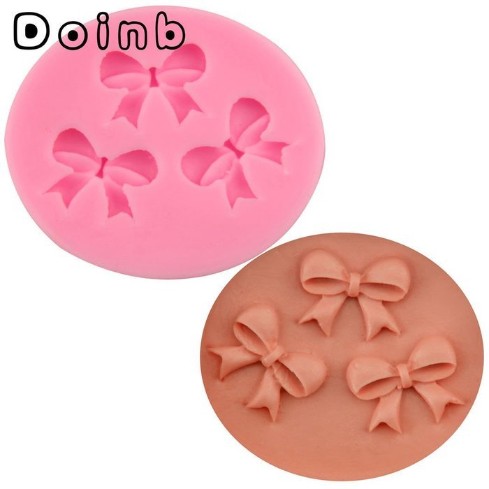 Doinb Jewel Butterfly Knot Bowknot Fondant Silicone Molds Outer Size 9.5x6x1.5CM GJM-1773 FDA N29