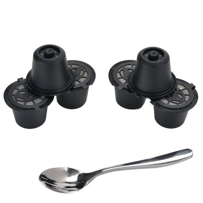 Bapdas Reusable Nespresso Capsules Refillable Pods For Nespresso Machines Pack of 6 N4