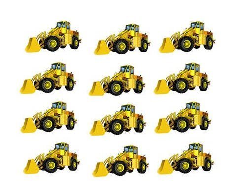 Cakesupplyshop Packaged Cp90j - 12 Construction Truck Edible Image Cupcake Toppers