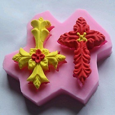 Y&XL&H Double-cross Leaves Shaped Fondant Cake Chocolate Silicone Mold