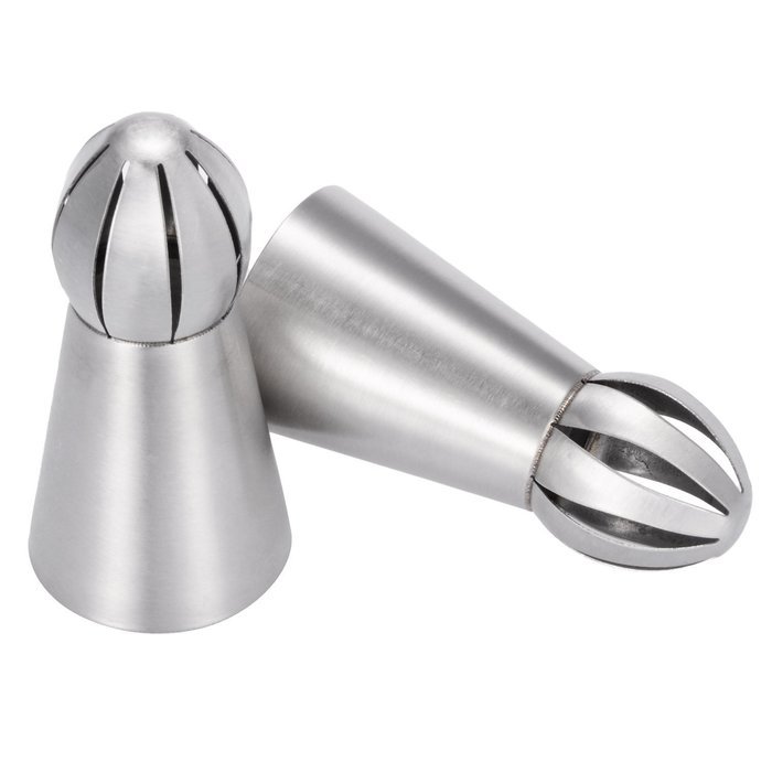 KOOTIPS 11pcs/ set Sphere Ball Tips Make Flowers and Leaf Tips Russian Icing Piping Nozzles Tips N3