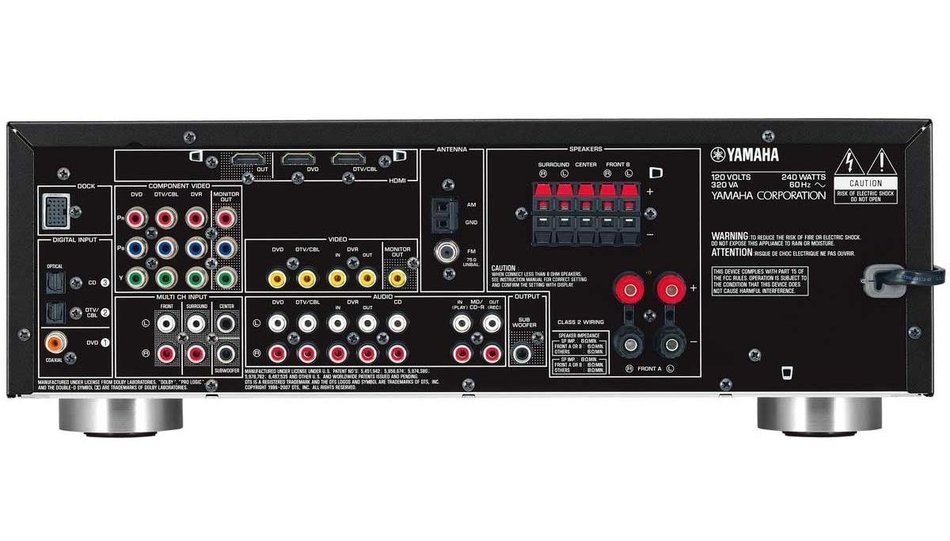 Yamaha 3D-Ready 500 Watt 5.1-Channel Home Theater Receiver With Yamaha 5.1-Channel Home Theater Speaker System...