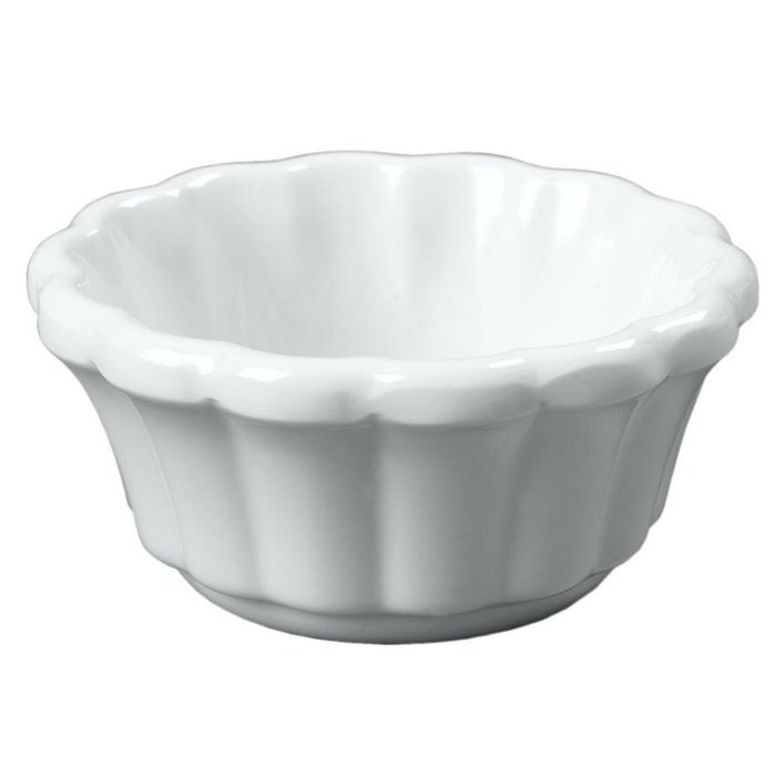 Black 3 ounce Scalloped Ramekin -- 48 per case