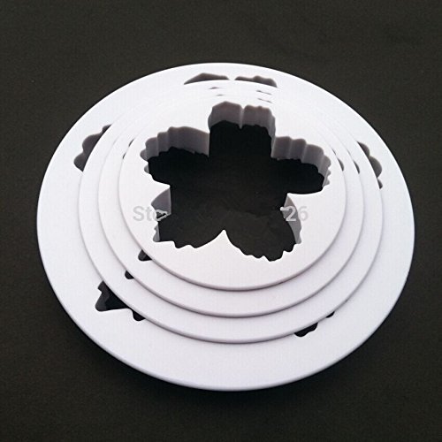 Bigger Peony Petals Cutter, 4pcs/set Gum Paste Flowers Cake Decorating Cutter Fondant Mold Sugar Tools N3