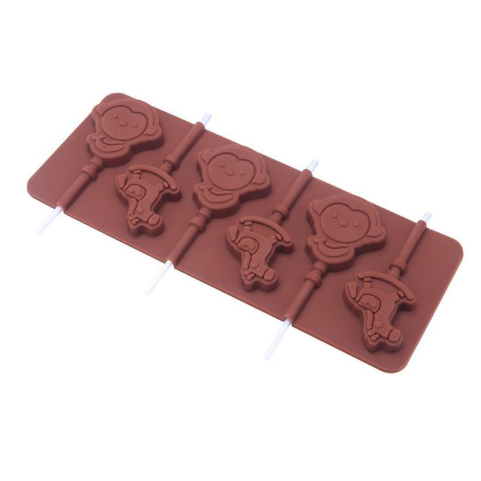 eGroo&reg; Silicone Candy Molds & Ice Cube Trays - Hard Candy Lollipop Mold with Sticks DIY 3d Chocolate Fondant Mould... N8
