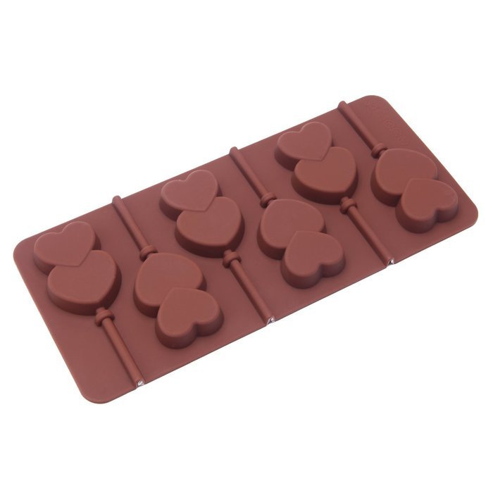 eGroo&reg; Silicone Candy Molds & Ice Cube Trays - Hard Candy Lollipop Mold with Sticks DIY 3d Chocolate Fondant Mould... N10