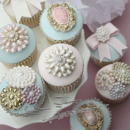 Anyana Gemstone & Bowknot Brooch Silicone Fondant Mold Cake Decorating Pastry Gum Pastry Tool Kitchen Tool Sugar... N3
