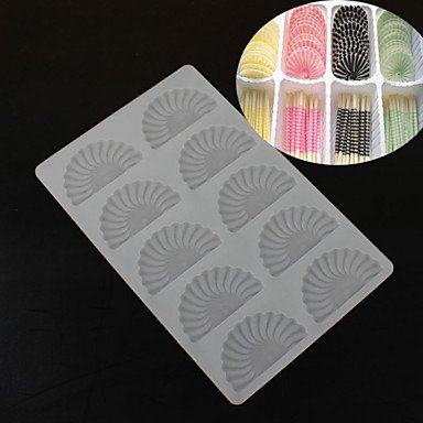 Y&XL&H Semi-Circle Flower Shape Chocolate Plugin Mold for Cake Decoration Silicone Material N4