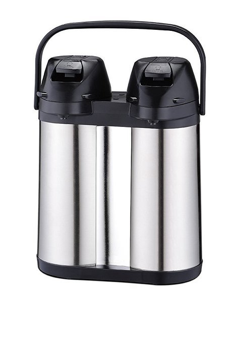 Coox 4L Double Air Pot Thermal Beverage Dispenser for Hot & Cold Drinks - Convenient Unbreakable Dual Capacity...