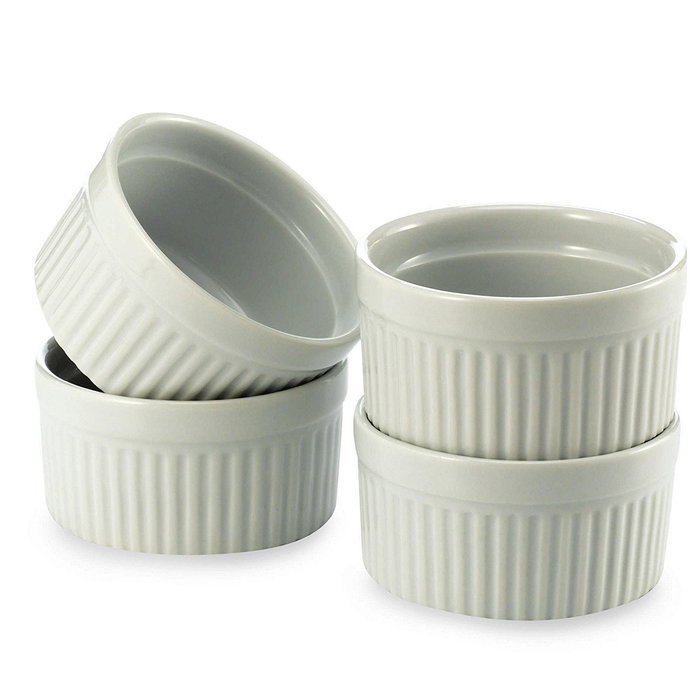 Om Joy Collection Quarter Cup Sized Dip & Condiment Side Ramekin Set (4)