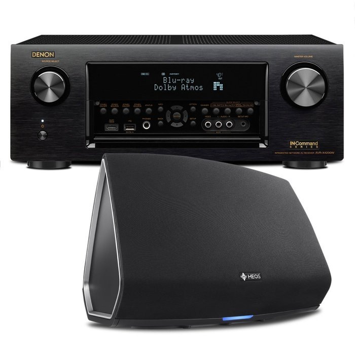 Denon AVR-X4300H 9.2 Channel Full 4K Ultra HD AV Receiver with HEOS 5 Four-Driver Wireless Speaker System - Series... N6