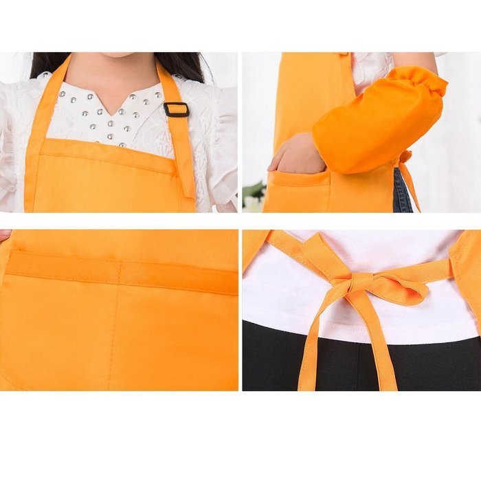Generic Children's Artists Aprons - Kitchen, Classroom, Community Event, Crafts & Art Painting Activity (M, blue) N18