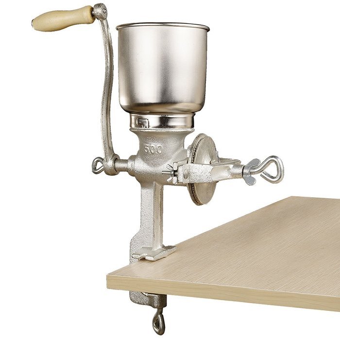 Super buy Corn Wheat Grinder Cast Iron Big Hopper Grain Manual Grinder Home Commercial New N2