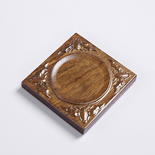 CCWY Ebony Quartet coaster solid wood Tea Cup Saucer heavy insulation Kung Fu tea ceremony accessories wholesale N3