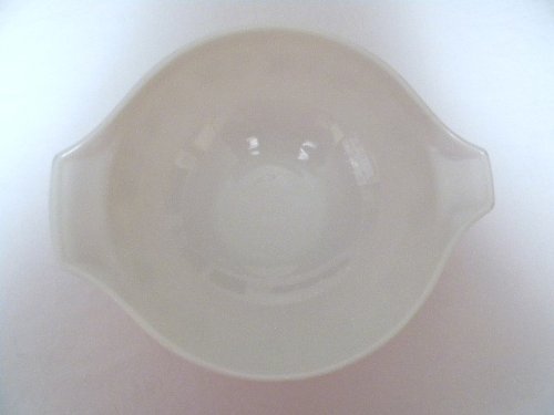 Vintage 1950's Pyrex Sandalwood Beige and White 4 Quart Cinderella Mixing Bowl #444