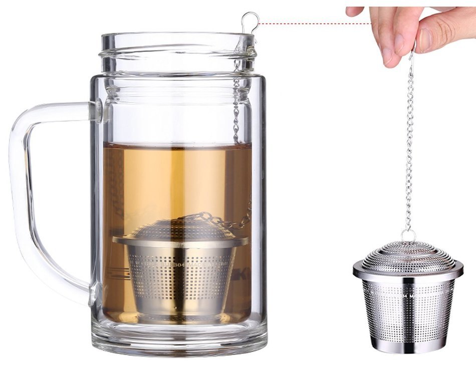 Bekith Premium Tea Infuser - Stainless Steel - Single Cup - Perfect Strainer for Loose Leaf Tea, Set of 4 N4