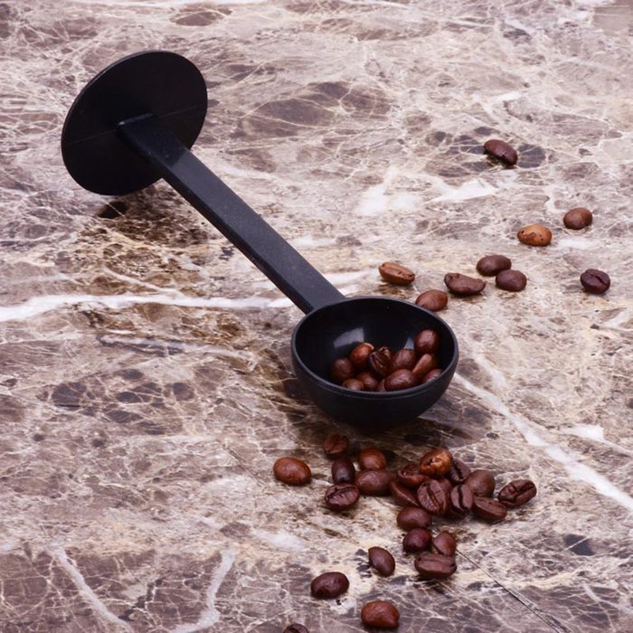 uhoMEY 2 IN 1 Coffee Scoop 10g Plastic Measuring Spoon Tamper Length 150mm N4