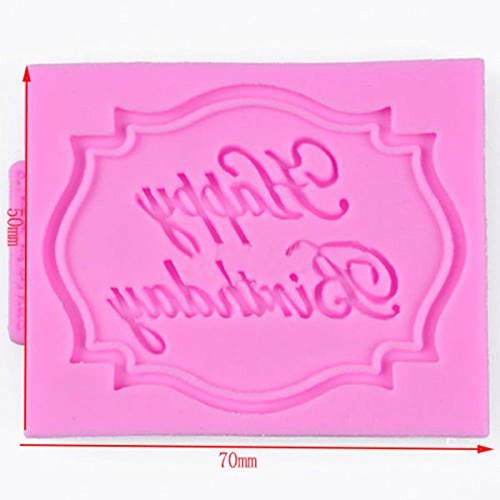 Genenic Lace Chocolate Fondant Mold Mould Cake Decorating Happy Birthday N3