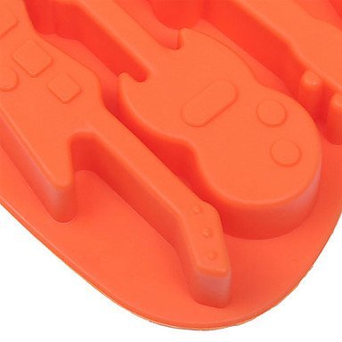 Sher Guitar Cookie Mold Silicone Ice Tray Soap Mold Mould (Random Color) N4