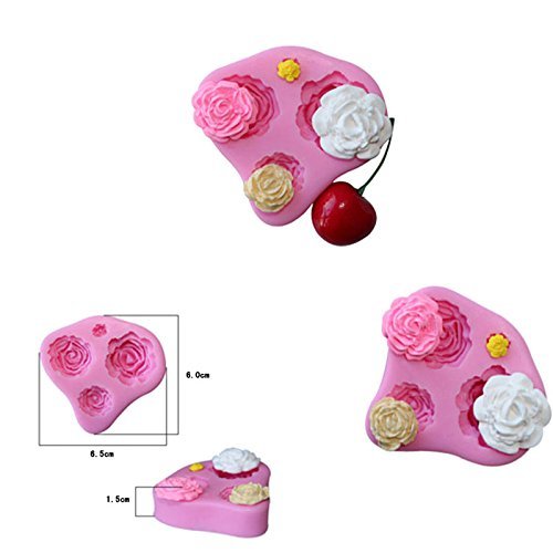 Generic Baking Chocolate Fondant Sugarcraft Mold Cake Decorating Rose Flower Mould N7