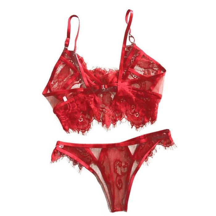 1Set Sexy Lingeriez，Beautyvan Comfortable Lingerie Lace Dress Babydoll Sleepwear G-string (L3, Red) N3